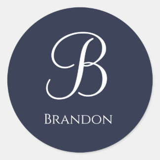 Adesivo Navy Blue Personalized Name and Monogram