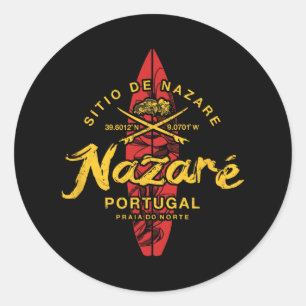 Adesivo Nazaré Portugal Surf Vintage _1 