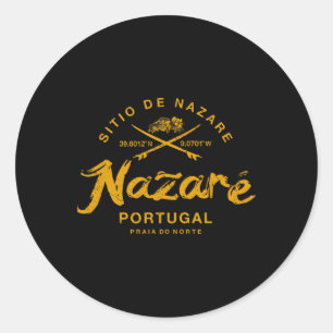 Adesivo Nazaré Portugal Surf Vintage Retro