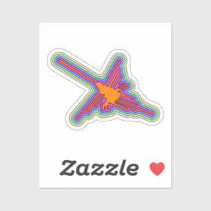 Adesivo Nazca Hummingbird Peru Drawing