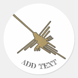 Adesivo Nazca Lines Hummingbird Faux Embroiderme Impressão