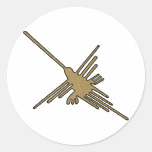 Adesivo Nazca Lines Hummingbird Faux Embroiderme Impressão