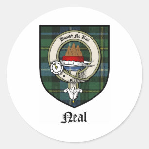Adesivo Neal Clan Crest Crachá Tartan