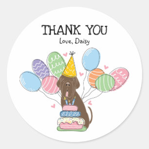 Adesivo Neapolitan Mastiff Birthday Favor Tags Sticker