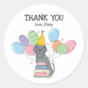 Adesivo Neapolitan Mastiff Birthday Favor Tags Sticker