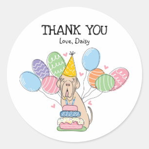 Adesivo Neapolitan Mastiff Birthday Favor Tags Sticker