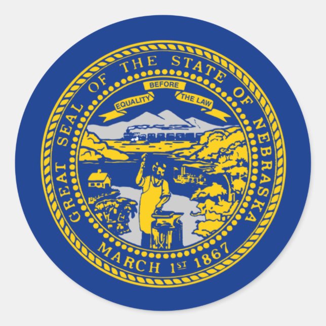 Adesivo Nebraska Flag, Flag do Nebraska (Frente)
