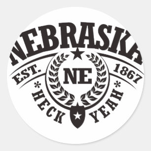 Adesivo Nebraska, pedaço yeah, Est. 1867