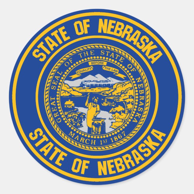 Adesivo Nebraska Round Emblem (Frente)