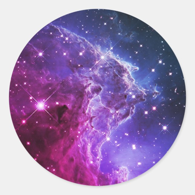 Adesivo Nebulosa Cabeça de Macaco Roxo Ombre Hipster (Frente)