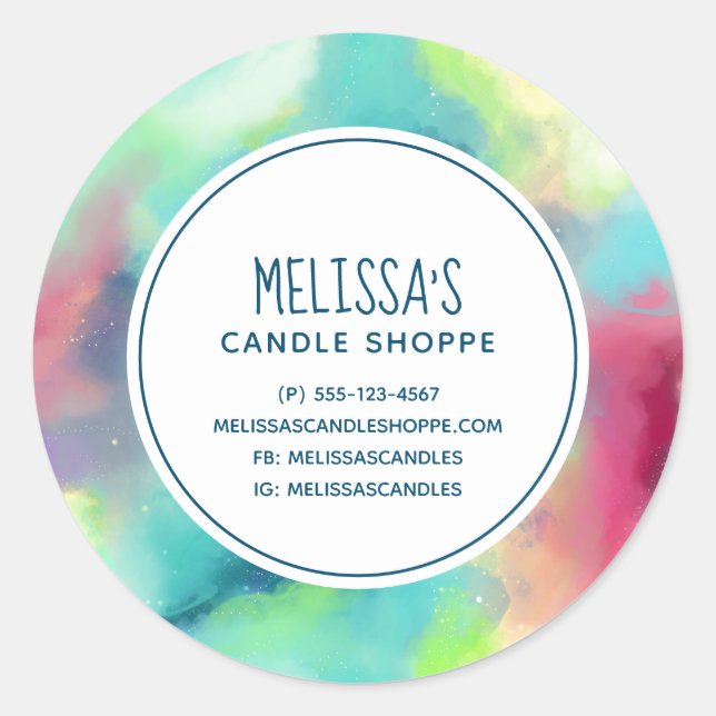 Adesivo Nebulosa do Espaço Verde e Vermelho (Frente)