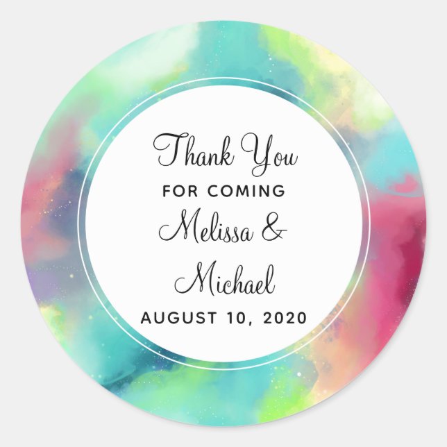 Adesivo Nebulosa do Espaço Verde Moderno e Vermelho (Frente)