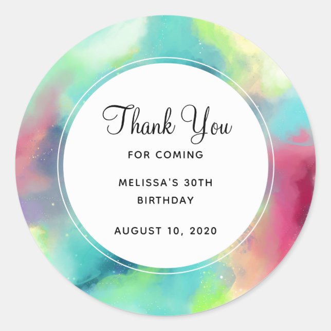 Adesivo Nebulosa do Espaço Verde Moderno e Vermelho (Frente)