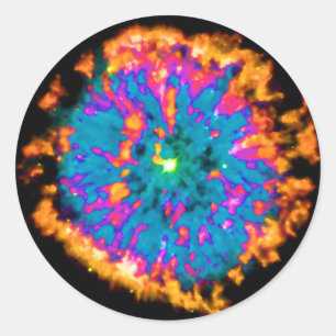 Adesivo Nebulosa Planetária NGC 6751 Pop Art Psicodélico