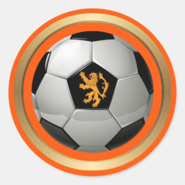 Adesivo Neerlandês Soccer Ball, Leão Holandês Laranja