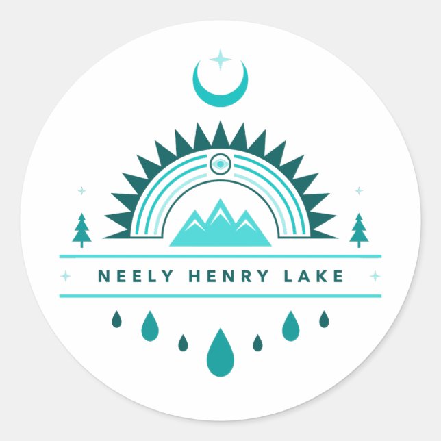 Adesivo NEERY LAKE alabama lua arco-íris (Frente)