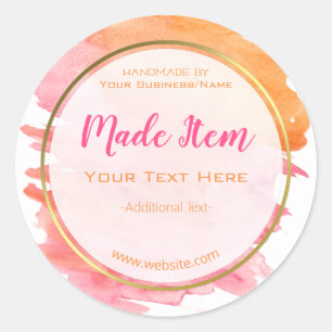 Adesivo Negócio caseiro pequeno do produto Handmade