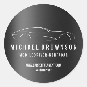 Adesivo Negócio de aluguel de carros online para motorista