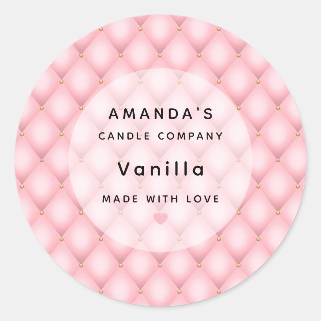 Adesivo Negócio de velas de padrão de diamante com colante (Frente)