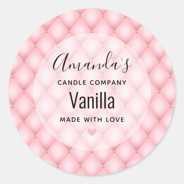 Adesivo Negócio de velas de padrão de diamante com colante (Frente)