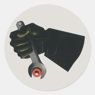 Adesivo Negócio do vintage, operador de fabricação da