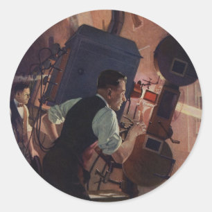 Adesivo Negócio do vintage, projetista do cinema