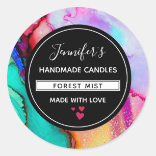 Adesivo Negócios de Abstrato Marble Watercolor Moderno