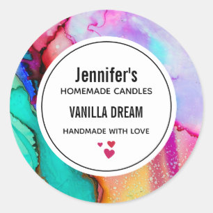 Adesivo Negócios de Abstrato Marble Watercolor Moderno