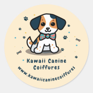 Adesivo Negócios de cães Kawaii