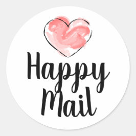 Adesivo Negócios de E-mail Feliz - Coração Fofo