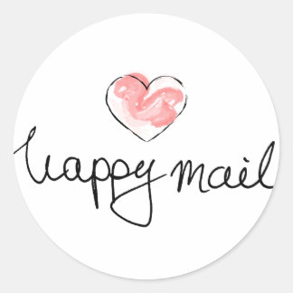 Adesivo Negócios de E-mail Feliz - Coração Fofo