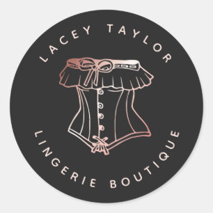 Adesivo Negócios de Lojas de Roupas Íntimas com Logotipo d