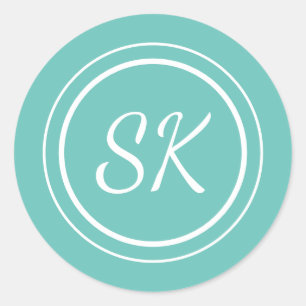 Adesivo Negócios de Monograma Profissional Elegante