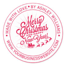 Negócios de Natal e Ano Novo Vintage Feito com Amo