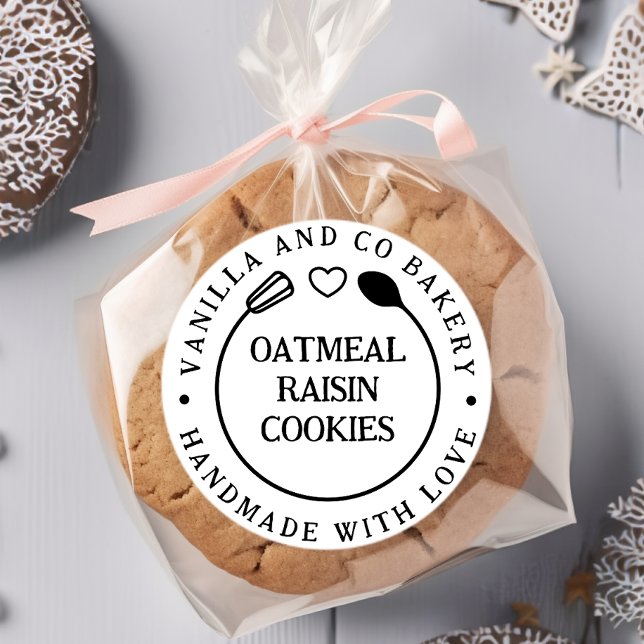 Adesivo Negócios de Padaria Colher de Batedeira Feito à Mã (Criador carregado)