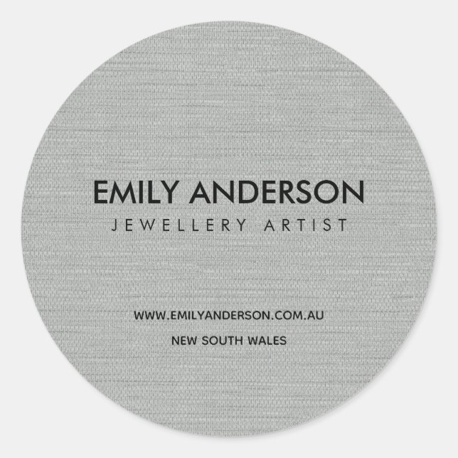 ADESIVO NEGÓCIOS DE TEXTURA DO TECIDO CHIC ELEGANT FAUX SI (Frente)