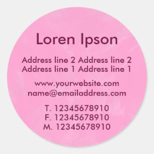 Adesivo Negócios/Perfil Rosa Brutos