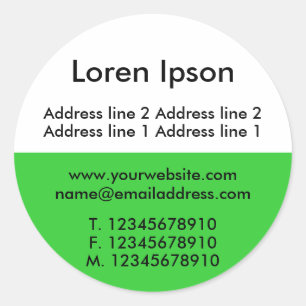 Adesivo Negócios / Perfil Verde e Branco de duas tonalidad