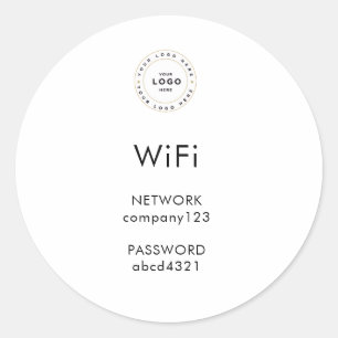 Adesivo Negócios Wifi Moderno Suporte de Rede Canto
