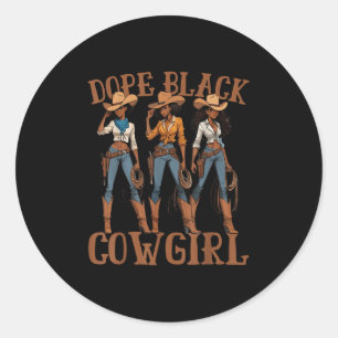 Adesivo Negra Cowgirl Western Country Rodeo Melanin Black
