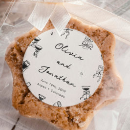 Adesivo Negra e Branca Desenhando Casamento Quirky