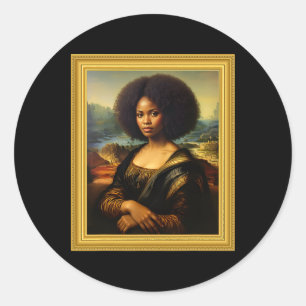 Adesivo Negra Mona Lisa Afro Rainha Africana Preto Sua