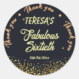 Adesivo Negra, ouro e fabuloso aniversário de 60 anos