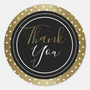 Adesivo Negro Clássico E Dourado Obrigado