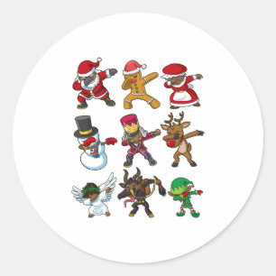 Adesivo negro de natal africano americano santa claus dabb