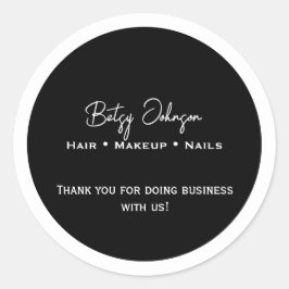 Adesivo Negros e Brancos Elegantes Agradeço a você, Sticke