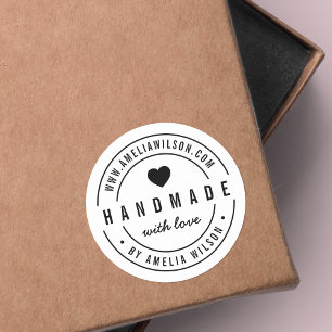 Adesivo Negros e Brancos feitos a mão com coração de am