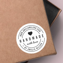 Adesivo Negros e Brancos Feitos à Mão Com Coração de Amor