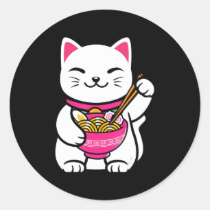Adesivo Neko Cat Ramen Anime Kawaii Presente de adolescent