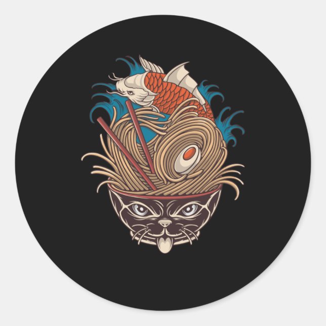 Adesivo Neko Ramen (Frente)